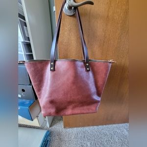 Portland Leather Goods Leather Tote, Large/Nutmeg